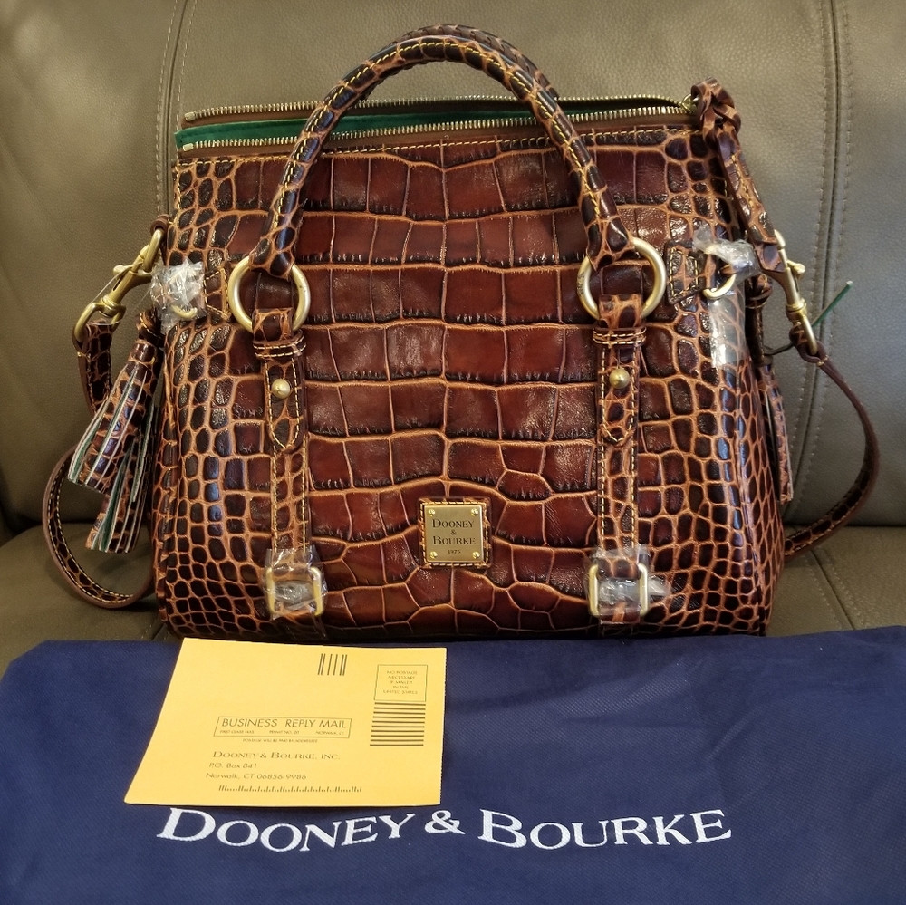 Dooney & Bourke Small Croco Leather Satchel